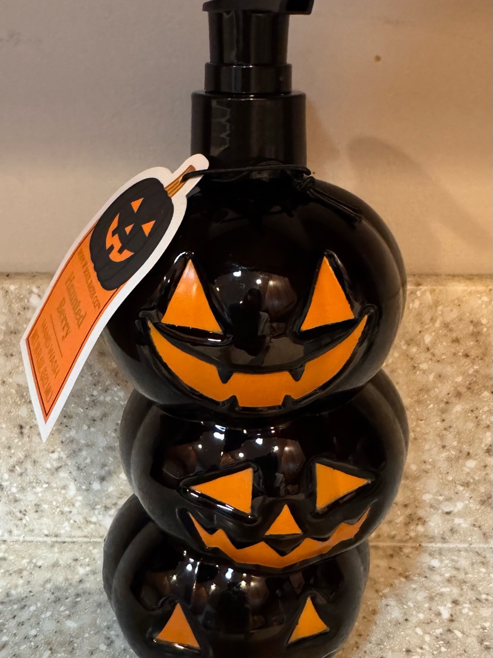 Body & Soul Stacked Jack-O'-Lantern Soap Dispenser - Halloween Home Accent
